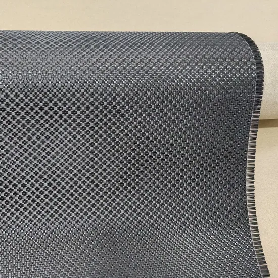 Rotolo di tessuto ibrido in fibra di carbonio jacquard argento metallizzato 297GSM per yacht e barche