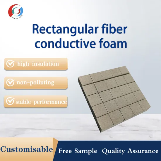 La schiuma conduttiva rettangolare per la protezione dei dispositivi elettronici conduce l'elettricità in modo uniforme